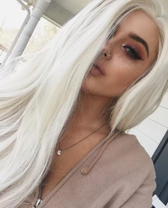 white blonde hair with bleach