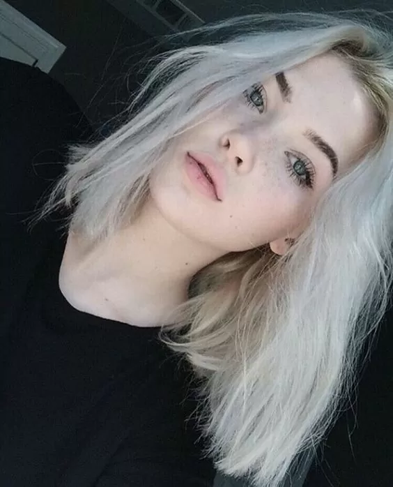 white blonde hair