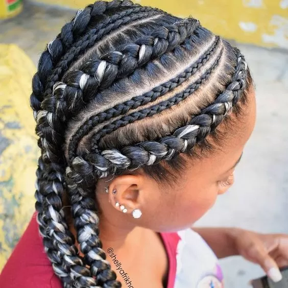 Black And White Goddess Braids