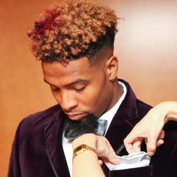 blonde and red curls