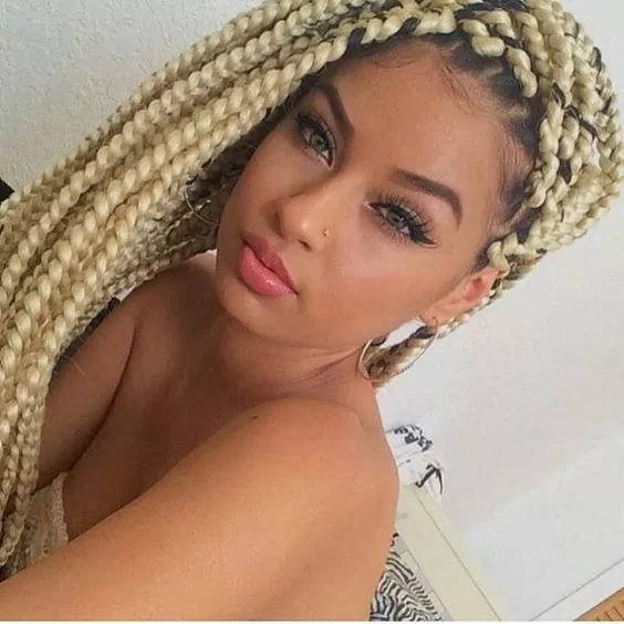 butter blonde jumbo box braids