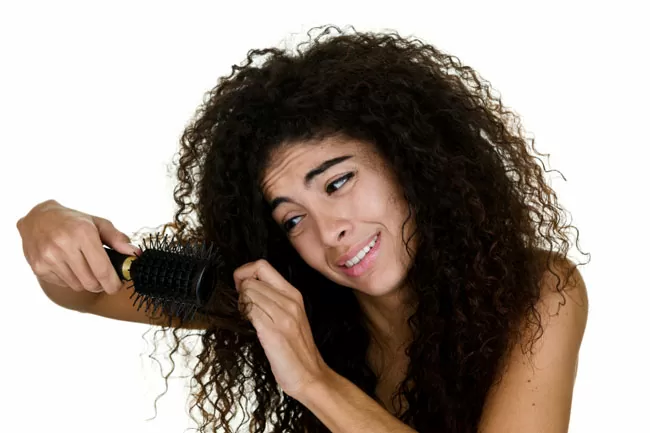 don't brush dry hair