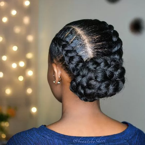 Elegant Goddess Braids Bun