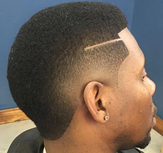 low fade south of france with razor line