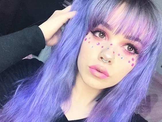 silvery lavender waves