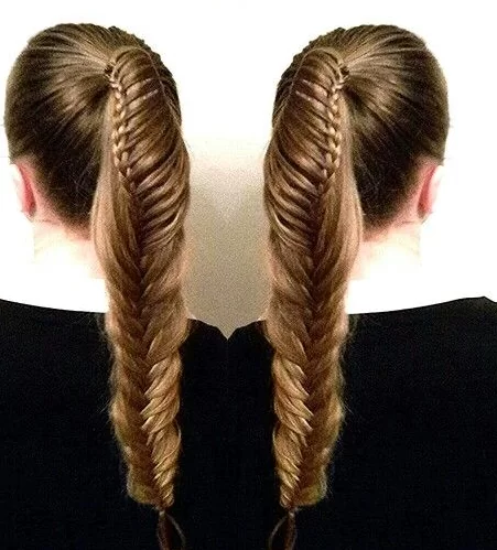 fishtail ladder braid pony