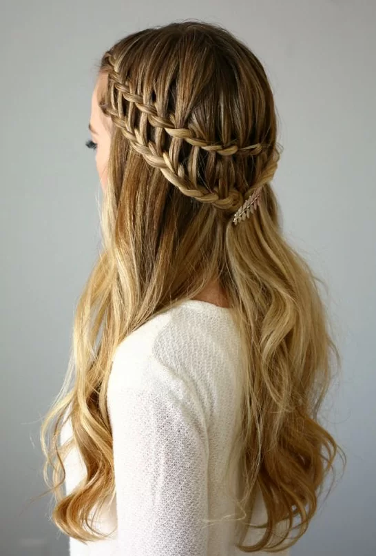 half up ladder braid