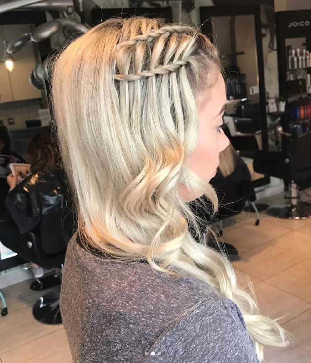ladder braid bangs