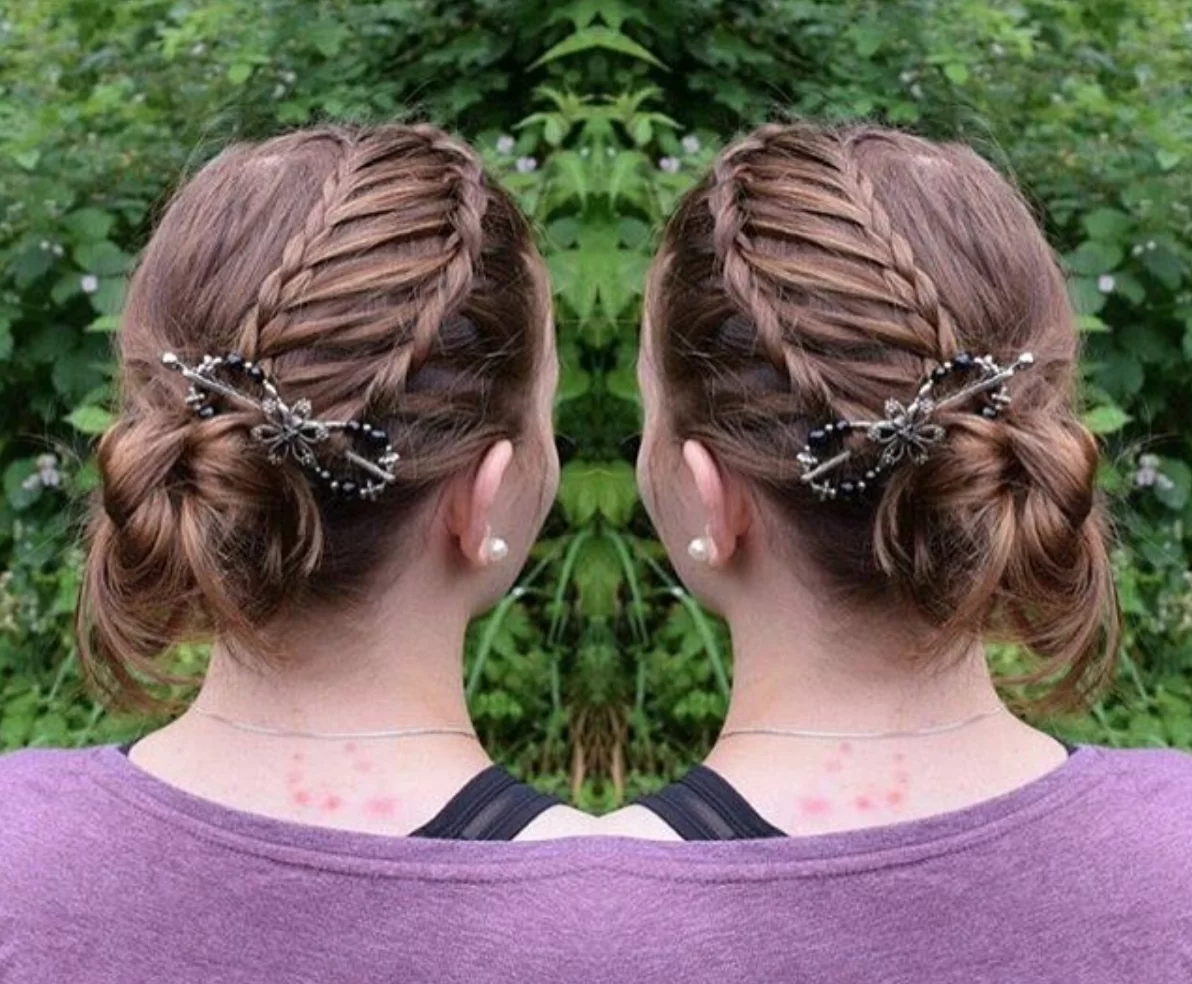 ladder braid bun