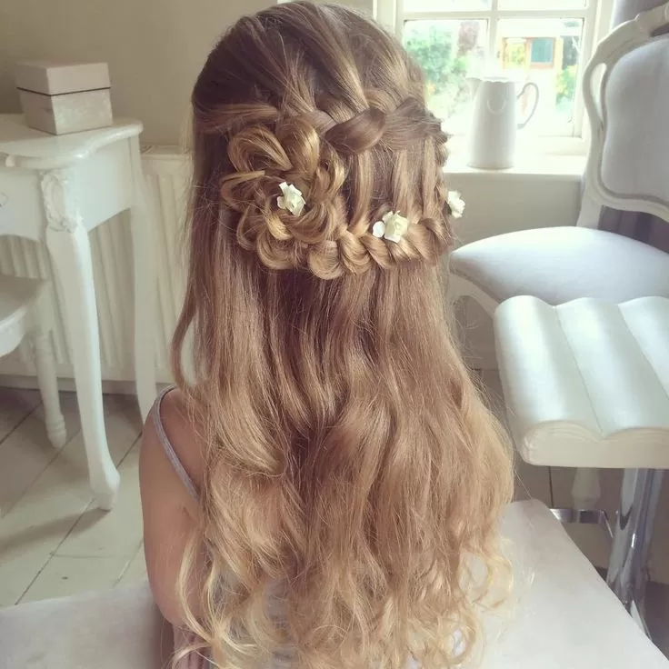 ladder braid flower bun