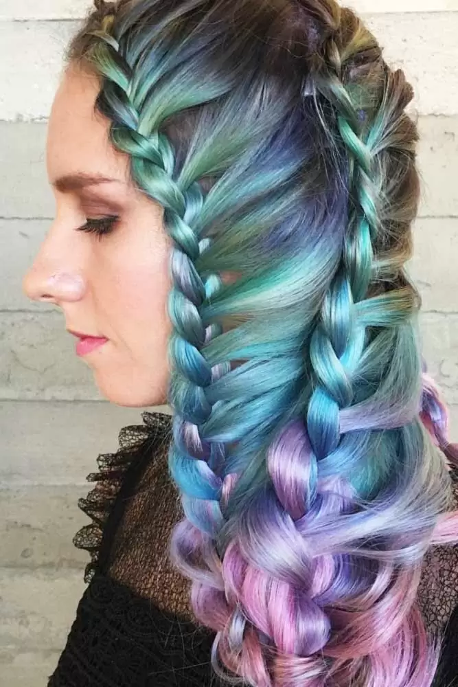 rainbow ladder braid