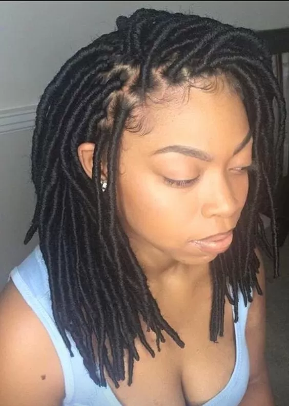 shoulder length faux locs