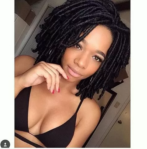 voluminous faux locs bob
