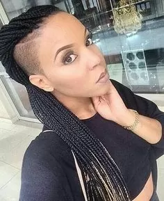 individual braids with undercut