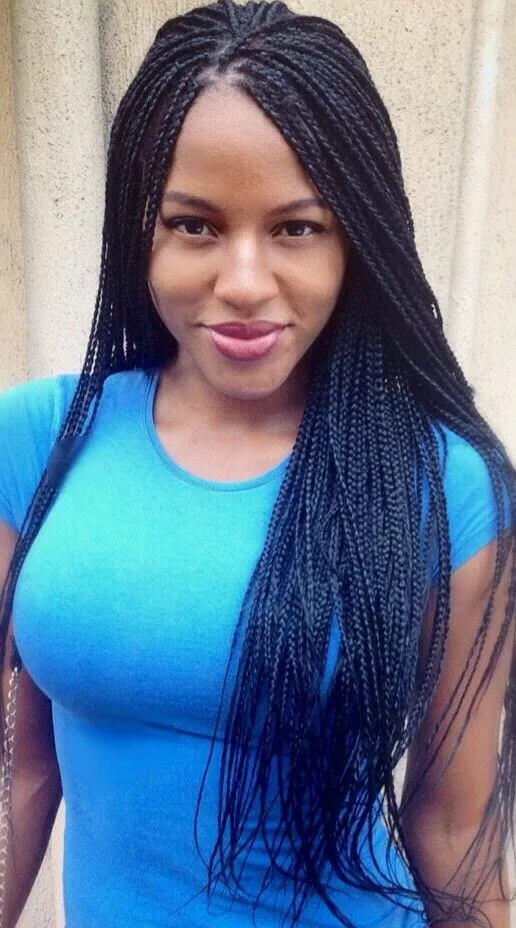 long skinny individual braids