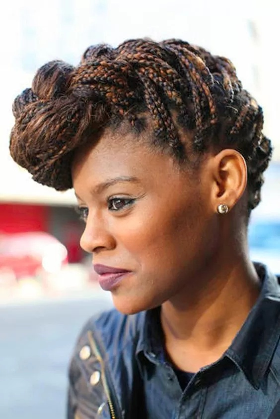 twisted pompadour updo