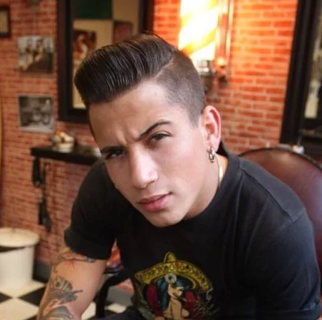 sculpted pompadour undercut