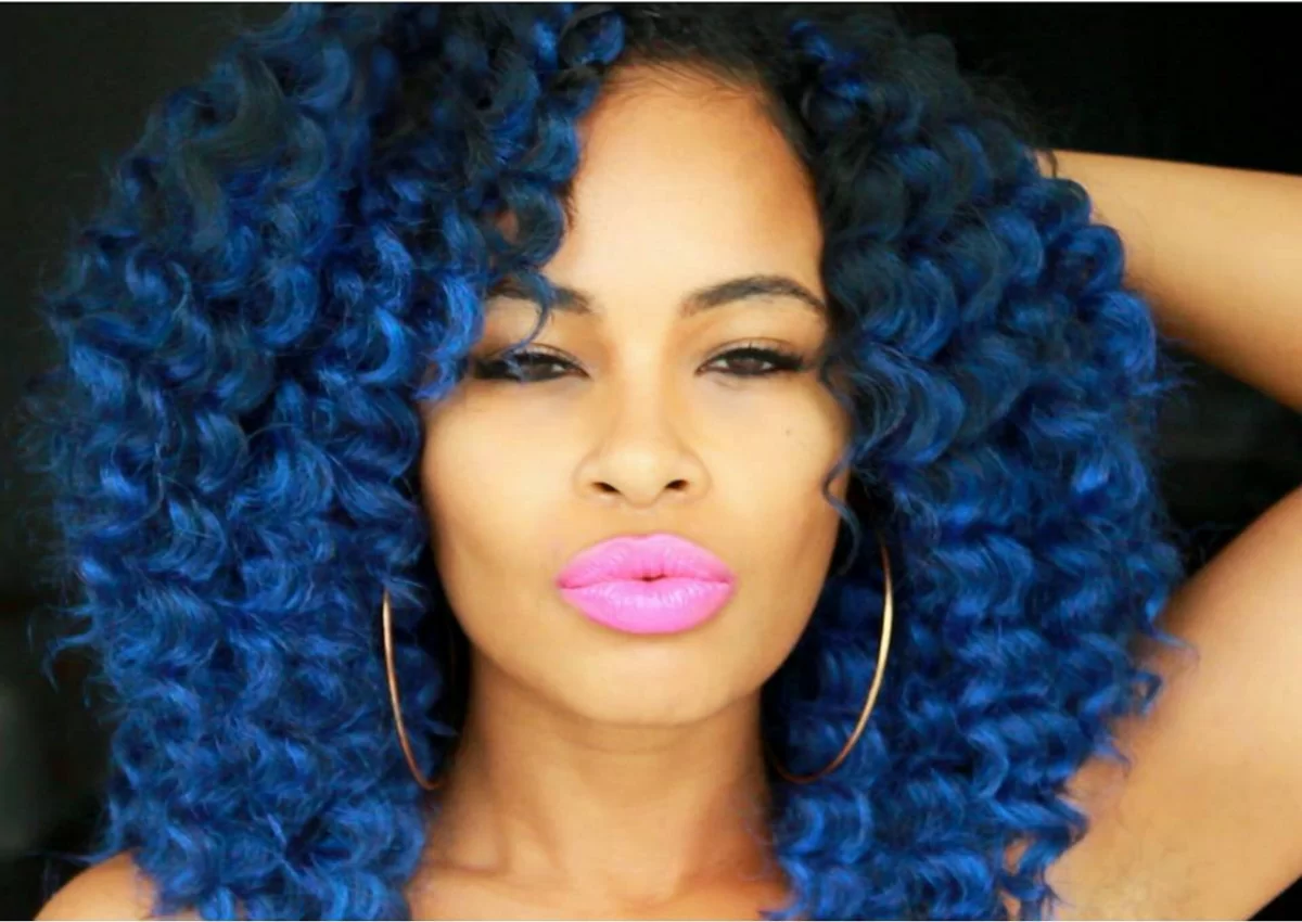 Blue Ombre Crochet Twist Out
