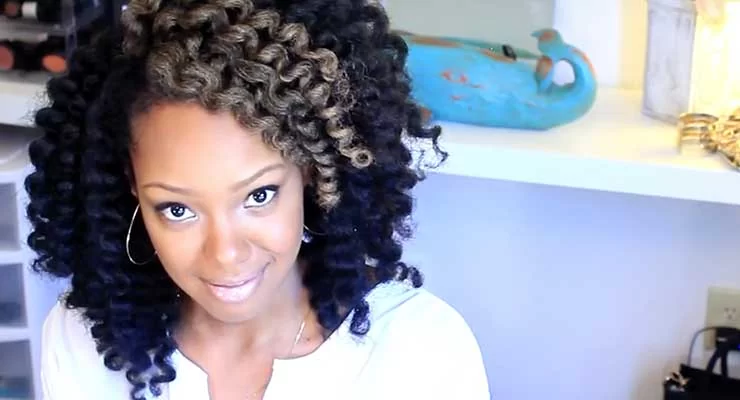 Crochet Twist Out With Color Block