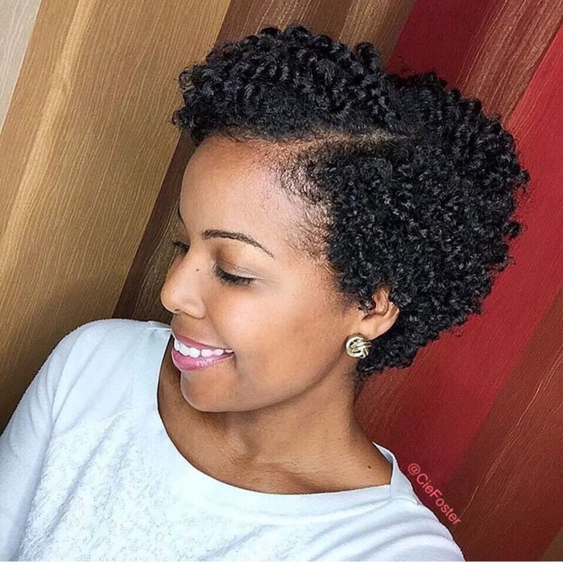 Flat Twist Out On Very Short Natural Hair