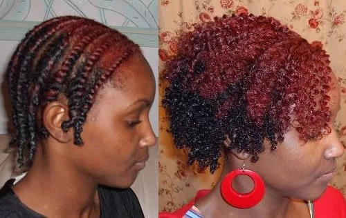 Small Defined two strand Twist Out