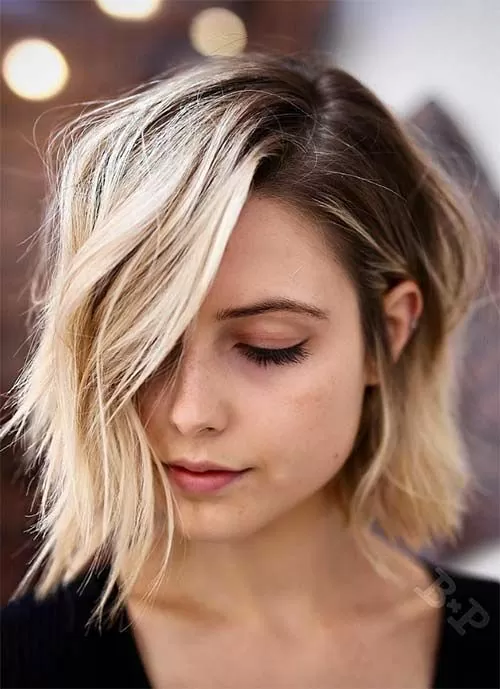 Angled Bob for thin fine hair