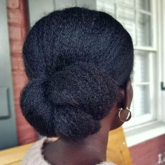 Princess black bun updo
