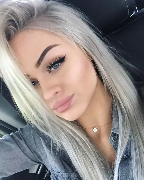 blonde silver hair