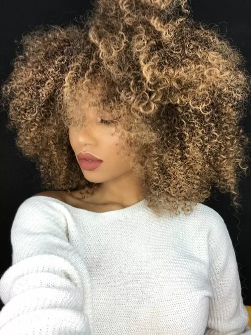 natural hair blonde curls