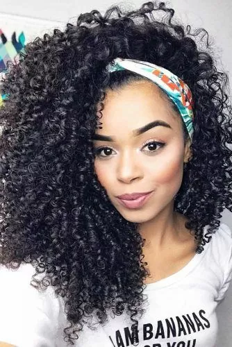 curls head scarf updo