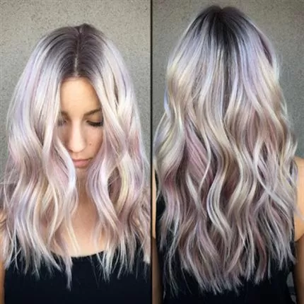 silver purple hair