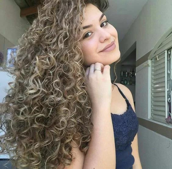 long spiral perm