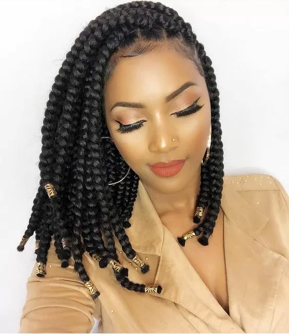 Shoulder length box braids