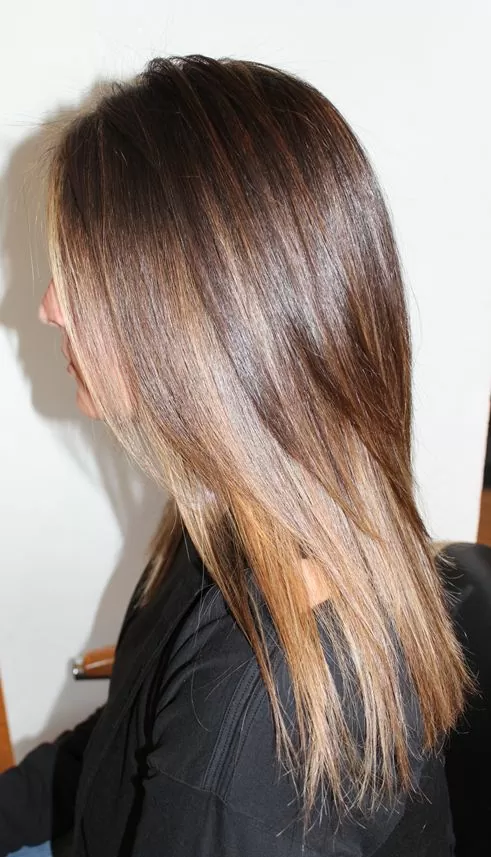 Chestnut Brown and Caramel Balayage