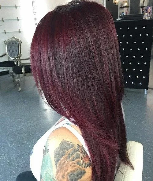 Mahogany and Cherry Red Balayage