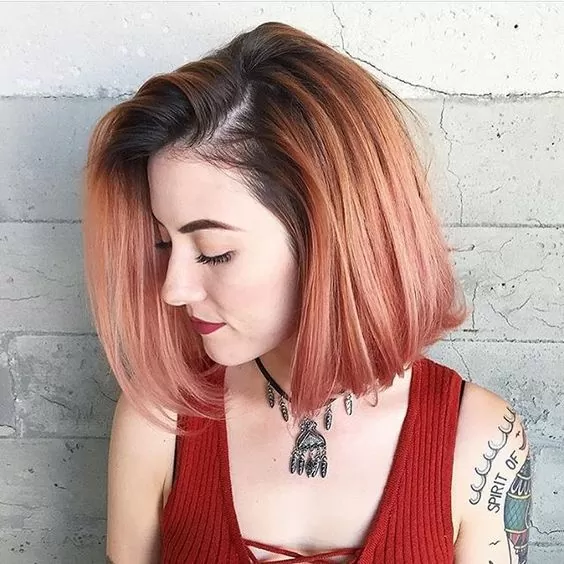 Peachy Asymmetric Bob