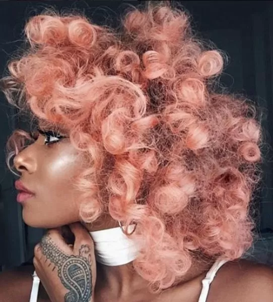 Natural Hair Blorange Curls