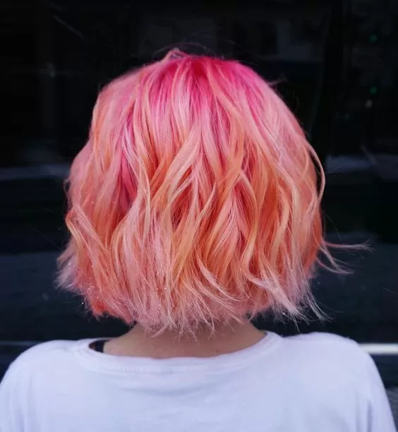 Hot Pink to Blorange Ombre