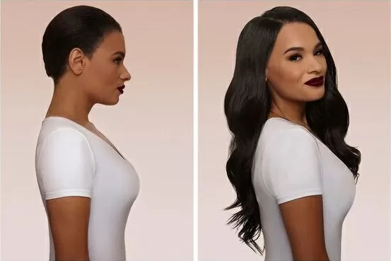 Clip in Hair Extensions in Short Natural Hair