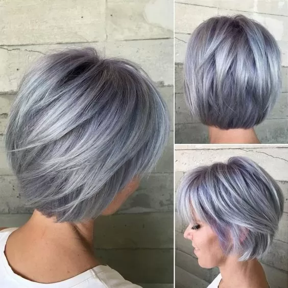 Silver Purple balayage
