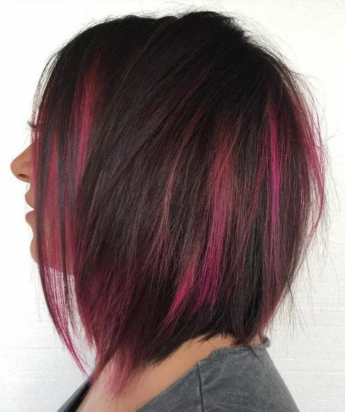 Fuchsia Pink Streaks