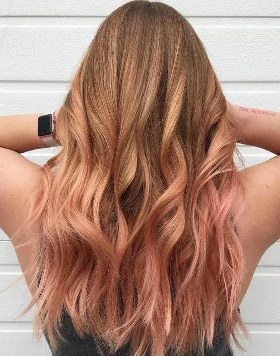 dirty blonde hair with pink highlights