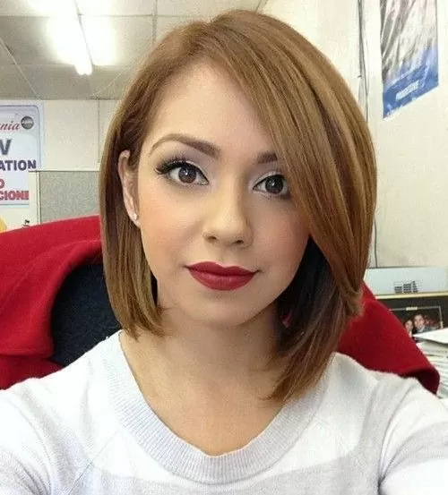 Asymmetric Bob for Round Faces