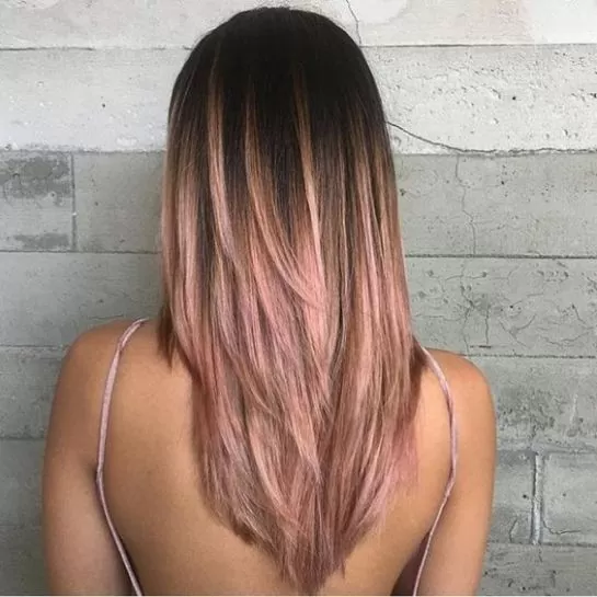 rose gold balayage
