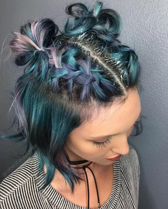 Four-Strand Braids and Space Buns
