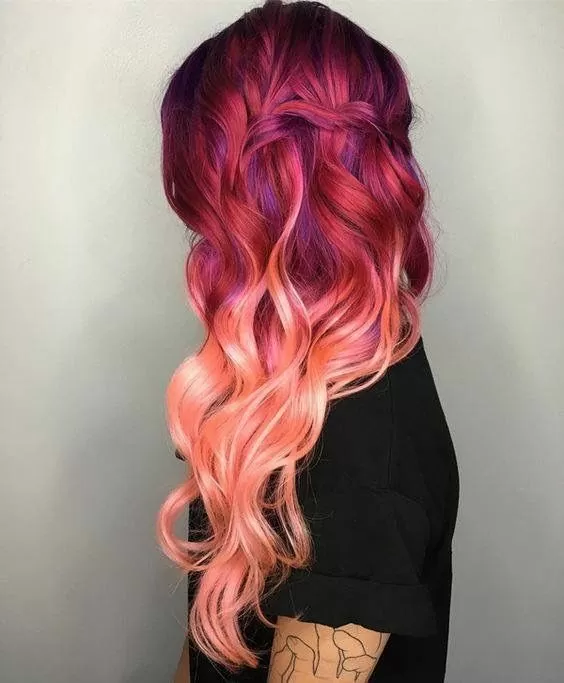 Purple to Peach Ombre