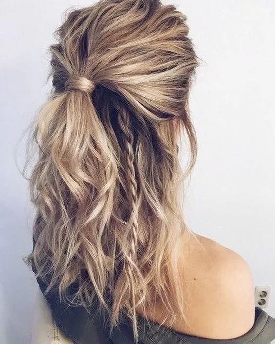 Half-Up, Half-Down Hairstyle