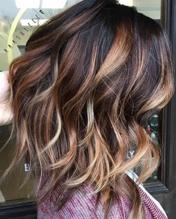 Vibrant Tortoiseshell Wavy Lob
