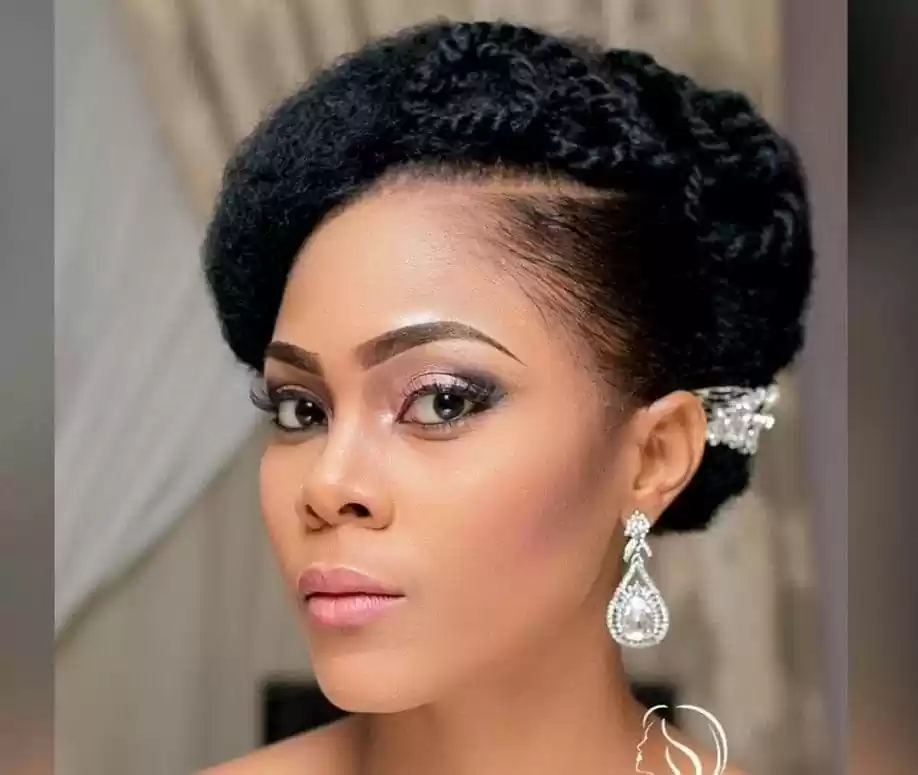 elegant updo natural hair