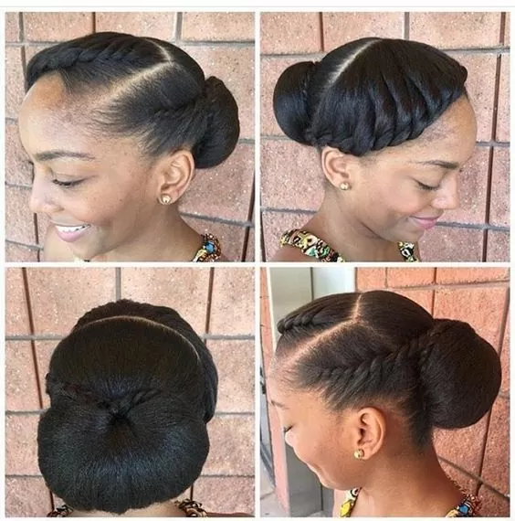 fan bun updo